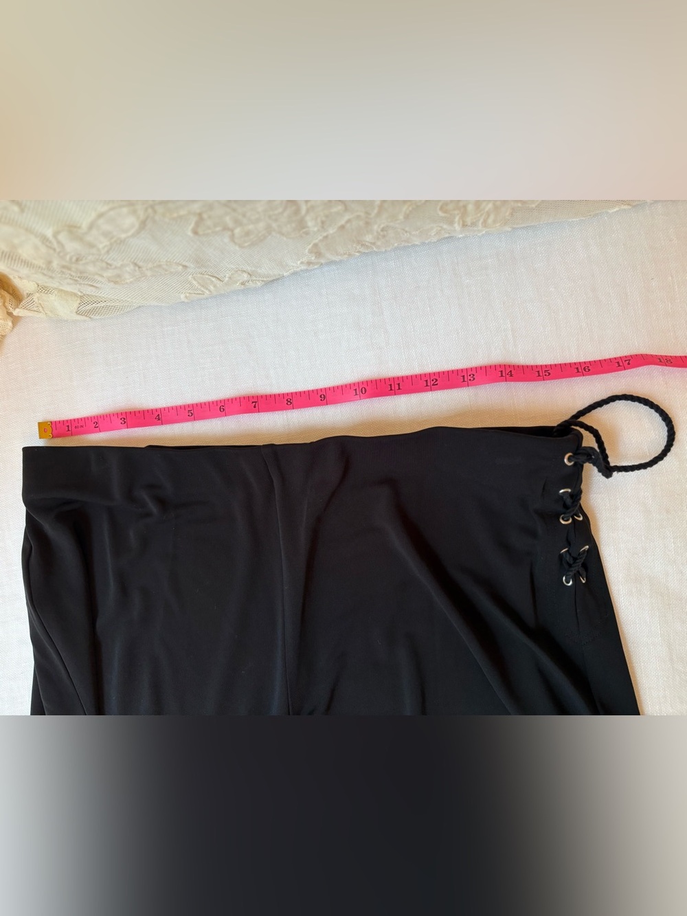 Lauren Ralph Lauren Black Wide-Leg Drawstring Side-Tie Pants - Picture 4 of 5